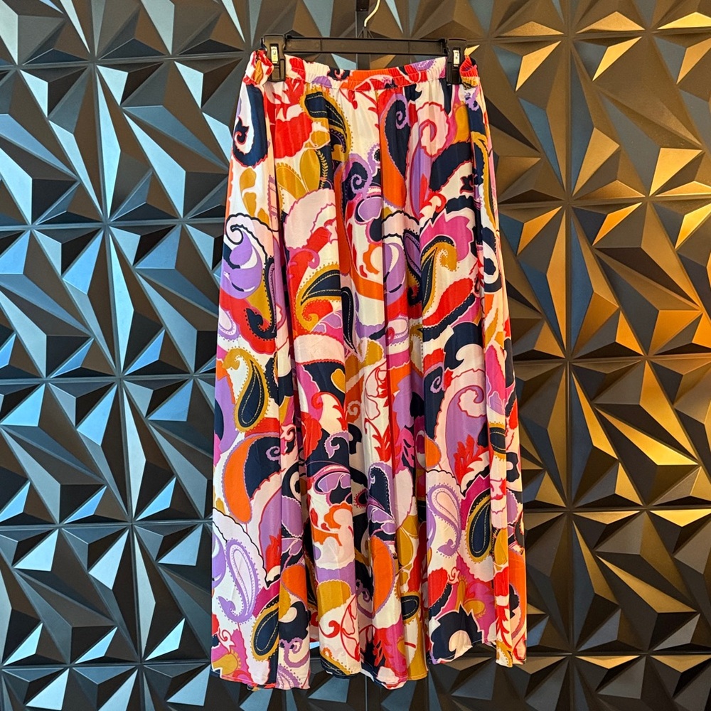 SALE- Vibrant Multicolor Paisley Maxi Women's Skirt